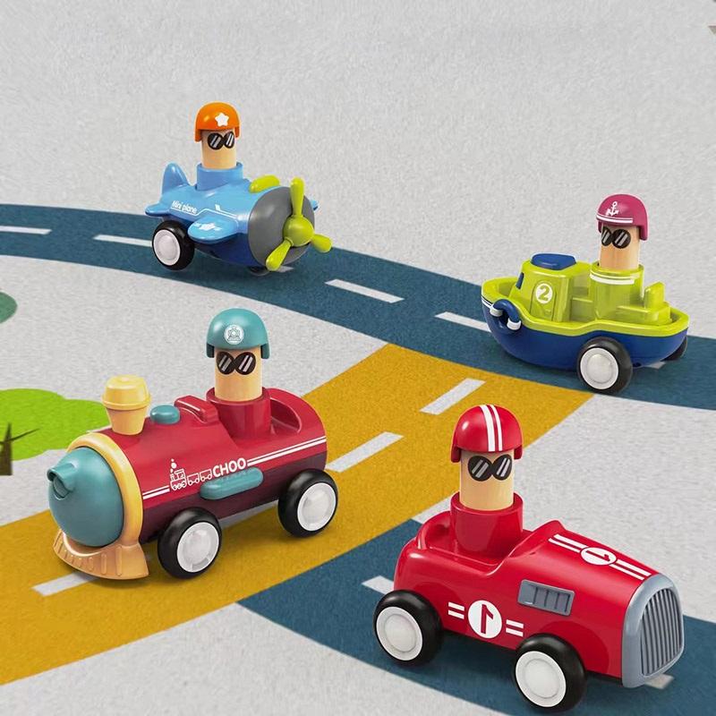 Children Toys Cars Toys for Boys 1 2 3 Ages Cartoon Inertia Press and Go Cars Toys for Kids Pull Back Fire Engine Toy Baby Gifts