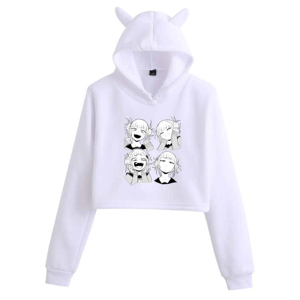 Heiß verkaufendes Katzenohren Anime Senpai Cropped Kapuzenpullover für Damen für Herbst/Winter