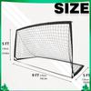 Składana bramka do piłki nożnej Przenośna siatka na bramkę do piłki nożnej Podwórkowa Wewnętrzna i Zewnętrzna Treningowa Siatka do Piłki Nożnej Zestaw