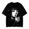 Oversized Black T‑Shirt Dark Anime Girl Grunge Gothic Streetwear Graphic Tee