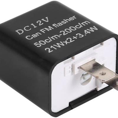 2 Pin LED Flasher Relay 12V Adjustable Frequency of Turn Signals Blinker Indicator Relays For Motorcycle Motorbike Accessories