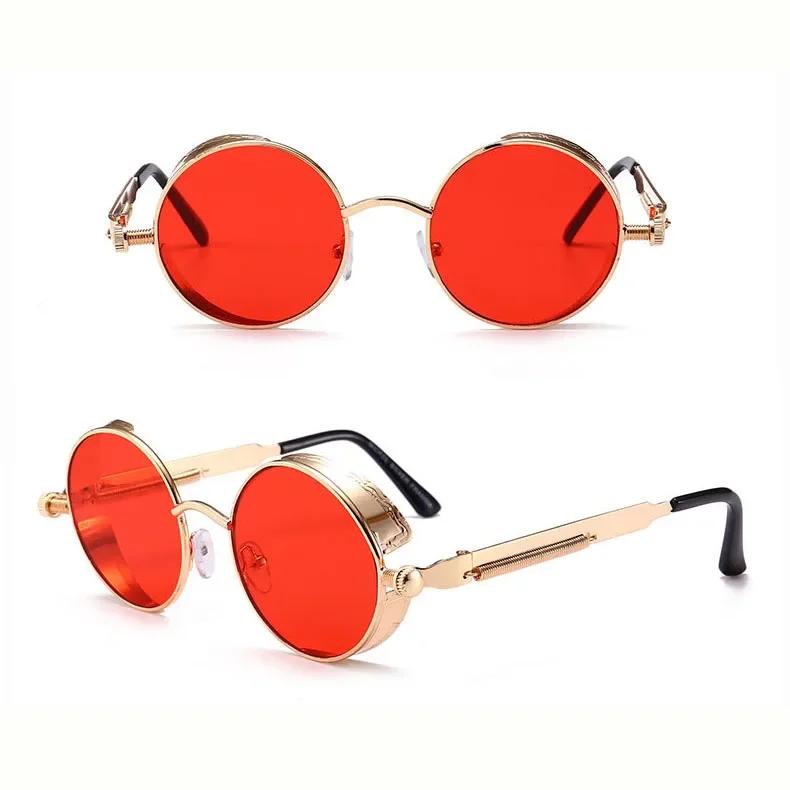

Men S Gothic Sunglasses For Women Punk Round 80S Retro Steampunk Mirrored Sun Protection Glasses Fw2518 Other