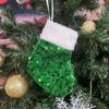 Hanging Christmas Tree Ornaments Plush Christmas Decoration Red Sequins Christmas Stocking  Home