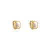 Square Sugar Pearl Earrings New 2023 Best Selling French Earrings Female Accessible Luxury Special-Interest Design Fancy Temperament Ear Clip