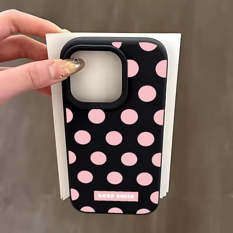 Minimalism Full Screen Somple Polka Dots Pattern Phone Case For For Iphone 17AIR 16 1 14 13 12 11 Pro MAX Plus Y2K Silicone Cover