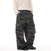 Camouflage Arbeitsjeans Herren Herbst Amerikanischer Streetstyle Vielseitig Locker Gerade Freizeit Hose