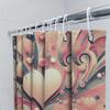 Whimsical Heart Art Shower Curtain For Bathroom Decoration