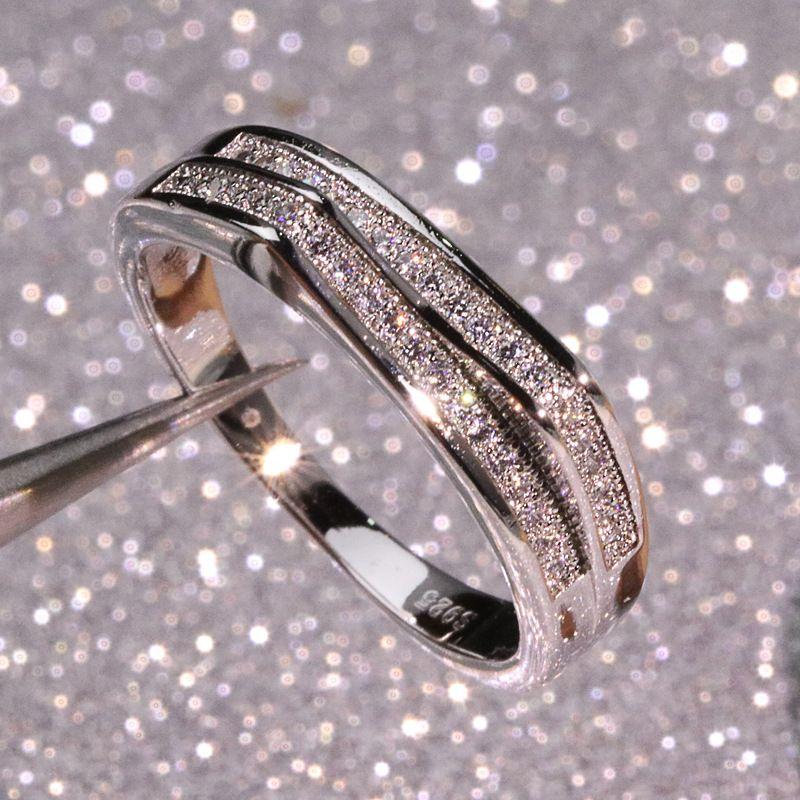 

Sterling Silver Double-Layer Micro-Inlaid Simulation Elegant Dinner Crown Us Size 5 (10-11)