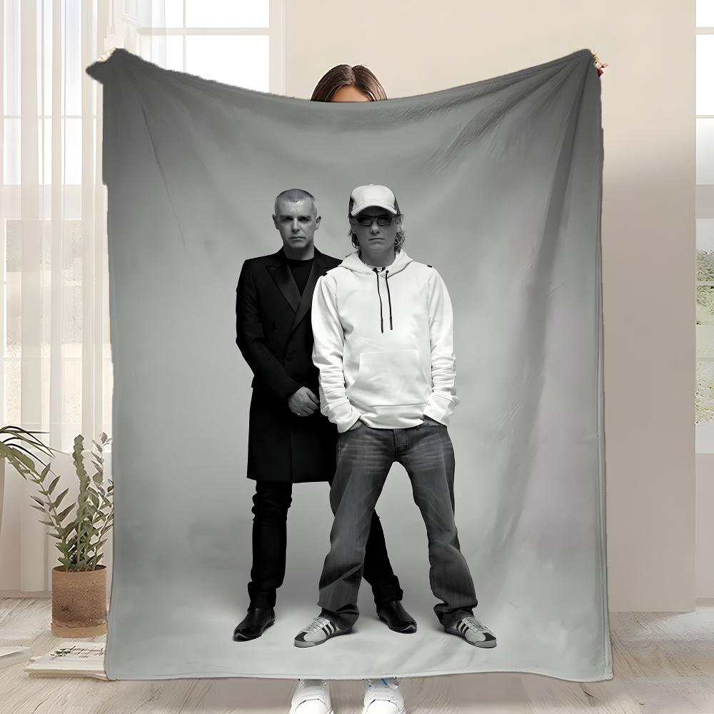 

Band Pet Shop Boys Throw Kid-Friendly Flannel Throw Blanket Soft Warm Anti-Static Washable All Season 75x90cm