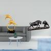 Modern Lifelike Dolphin And Bull Figurine Collectible Home Desk Decoration Feng Shui Animal