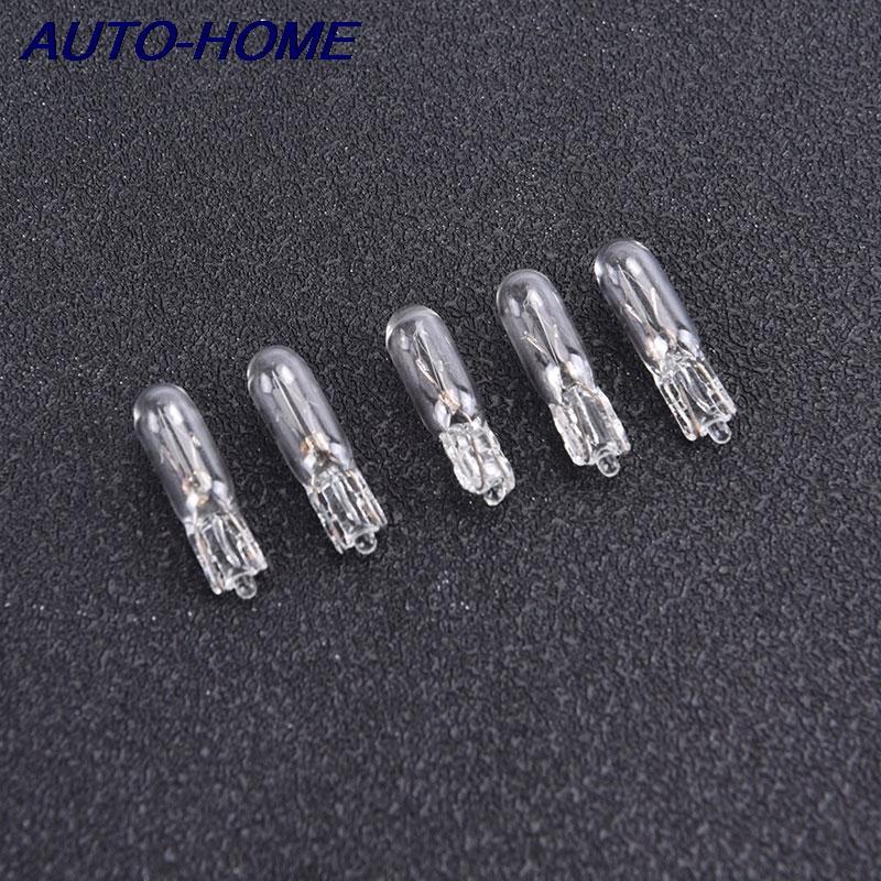 10Pcs/pack 12V 1.2W T5 Glass Light Bulb Dashboard Instrument Panel Brake Light Bulbs Headlights Lamp Lights Car Lights Bulbs 7