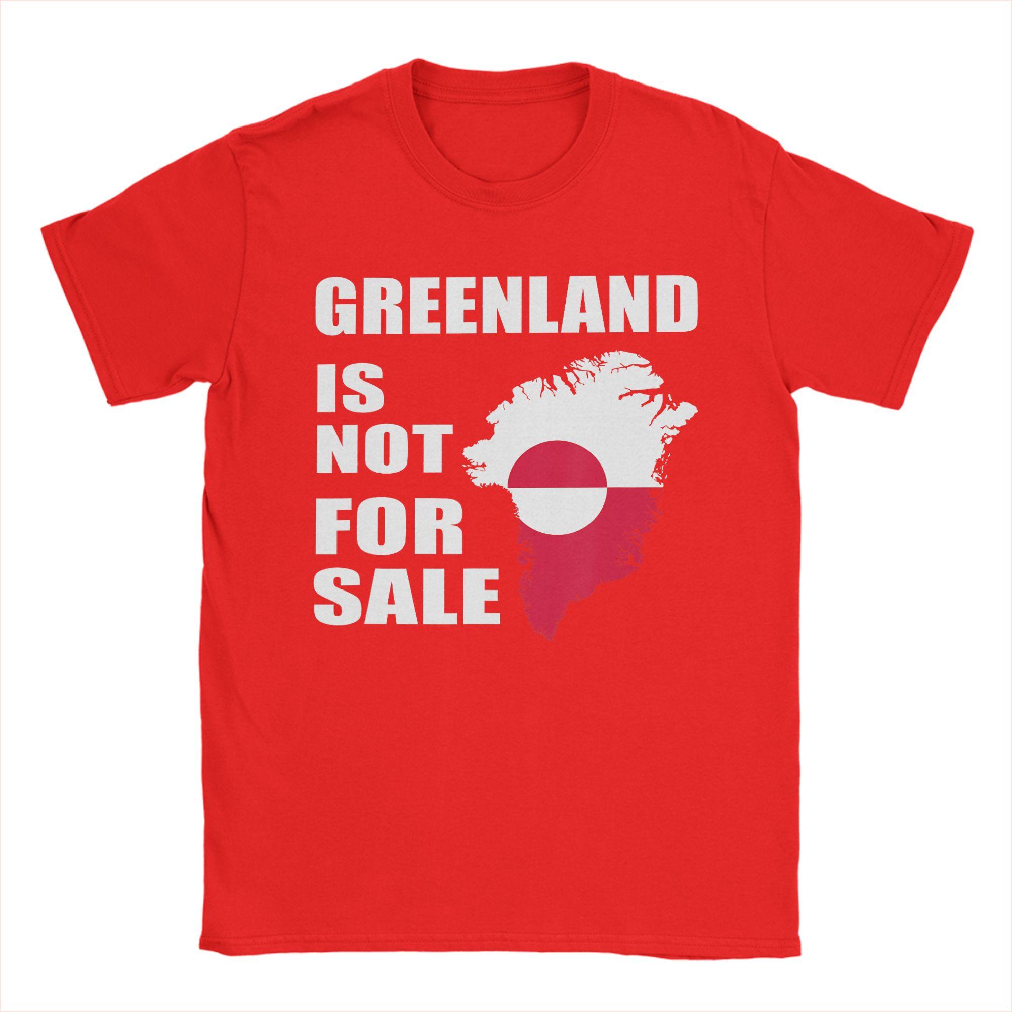 Greenland Is Not For Sale Greenland T Shirt Trendy T Shirts Man Cotton Round Neck Oversize Tees Short Sleeve Streetwear Tops S
