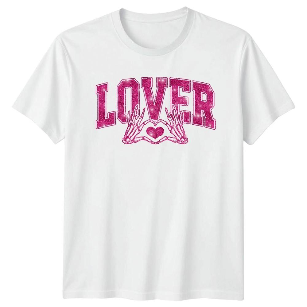 Lover Skeleton Heart Edgy RoUnisexce Love Unisexs TShirt Unisexs Tee Graphic Top S