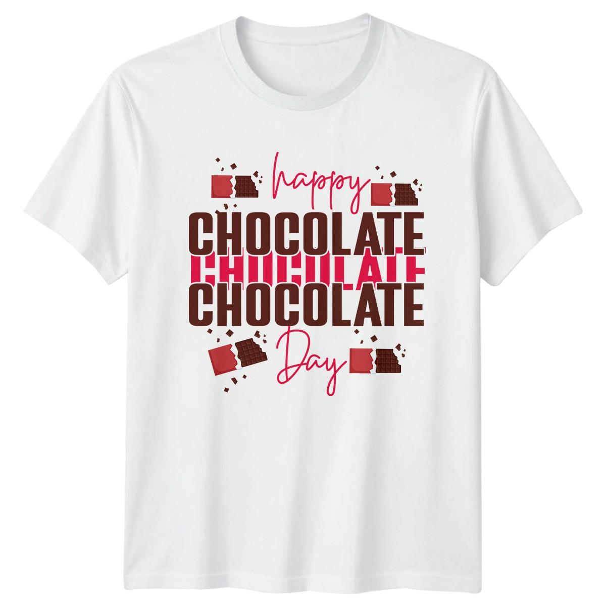 Happy Chocolate Chocolate Chocolate Day T-Shirt Chocolate Lovers Food Day S