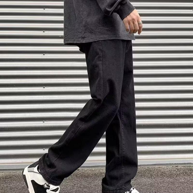 JYL Mens Jeans  Straight Hong Kong Style Vintage Dad Denim Pants