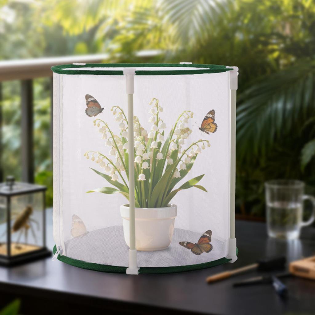 Caterpillar Habitat Heavy Duty Outdoor Zipper Cage Terrarium Caterpillar Butterfly Growing House For Garden Yard Patio Balcony
