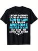 Comical 'Living The Dream' T-Shirt for Son-In-Law - A Witty Gift for Mother-In-Law