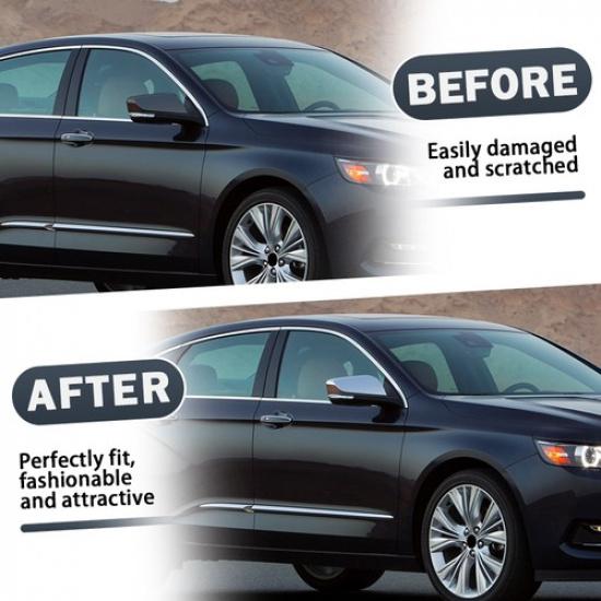 Right For Chevy Impala 2014- Exterior Side Wind Mirror Cover Caps Chrome