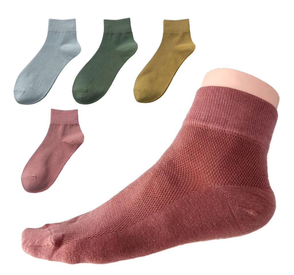 By a Sock Solid Color Short Crew Socks Casual Socks Cool and Stylish Colorful Cotton Deodorizing Socks for and Fall Number 4 Colorful 4 [kuuupiii]
