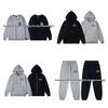 Unisex Trendy Loose Autumn/Winter Fleece Hoodie and Pants Set