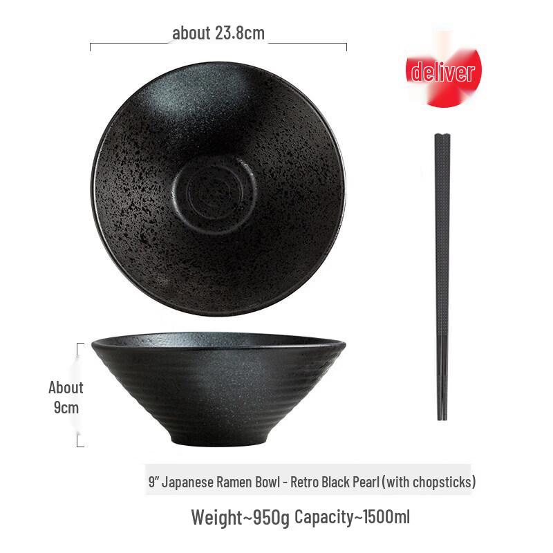 Japanese Ceramic Ramen Noodle Bowl