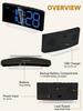 RGB Digital Clock HD LED Digital Screen Reliable Memory 7 Color Night Light Adjustable Volume Small Bedside Clocks for Bedroom