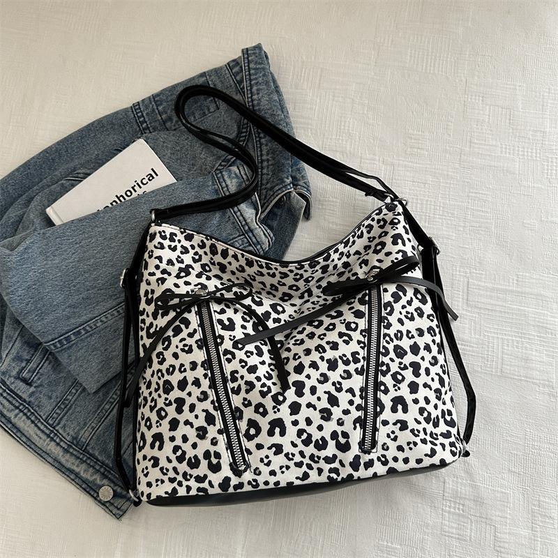 Große Achsel-Tragetasche 2025 neue Damentasche Mode Leopardenmuster Umhängetasche Damen-Schultertasche