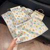Fashion Black and White Printing Temperament Square Scarf Imitation Silk Korean Version Decorative Scarf Scarf Professional Decorative Shawl Silk Scar