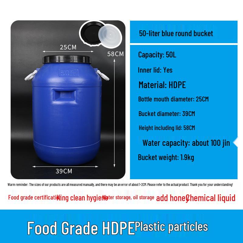 Extrem großer Gärbehälter aus lebensmittelechtem Kunststoff mit Deckel für Enzymbrauerei & Tierfutteraufbewahrung