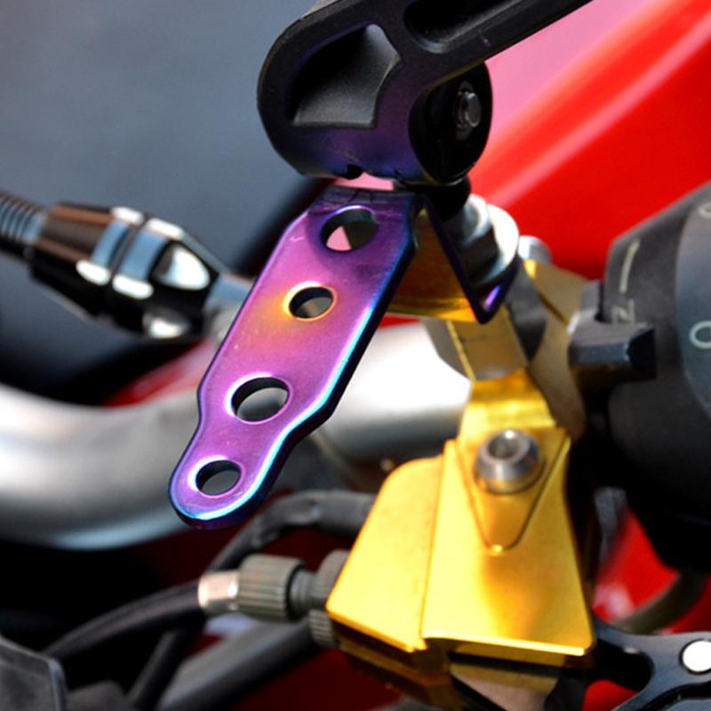 Universal Motorcycle Rearview Mirror Modified LED Headlight Bracket Spotlight Motorcycle Accessories Extension Brackets