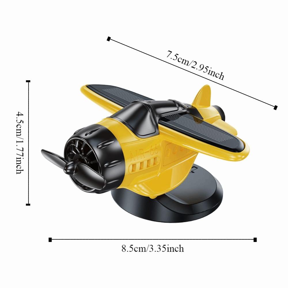 360° Rotary Car Center Console Decorations Solar Powered Aircraft Ornaments  Dashboard Ornament