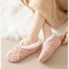 Chaussettes de sol, Peluche, Épaissies, Chaussettes chaudes, Pour femmes, Maison, Antidérapantes, Chauffe-pieds, Chaussettes en laine