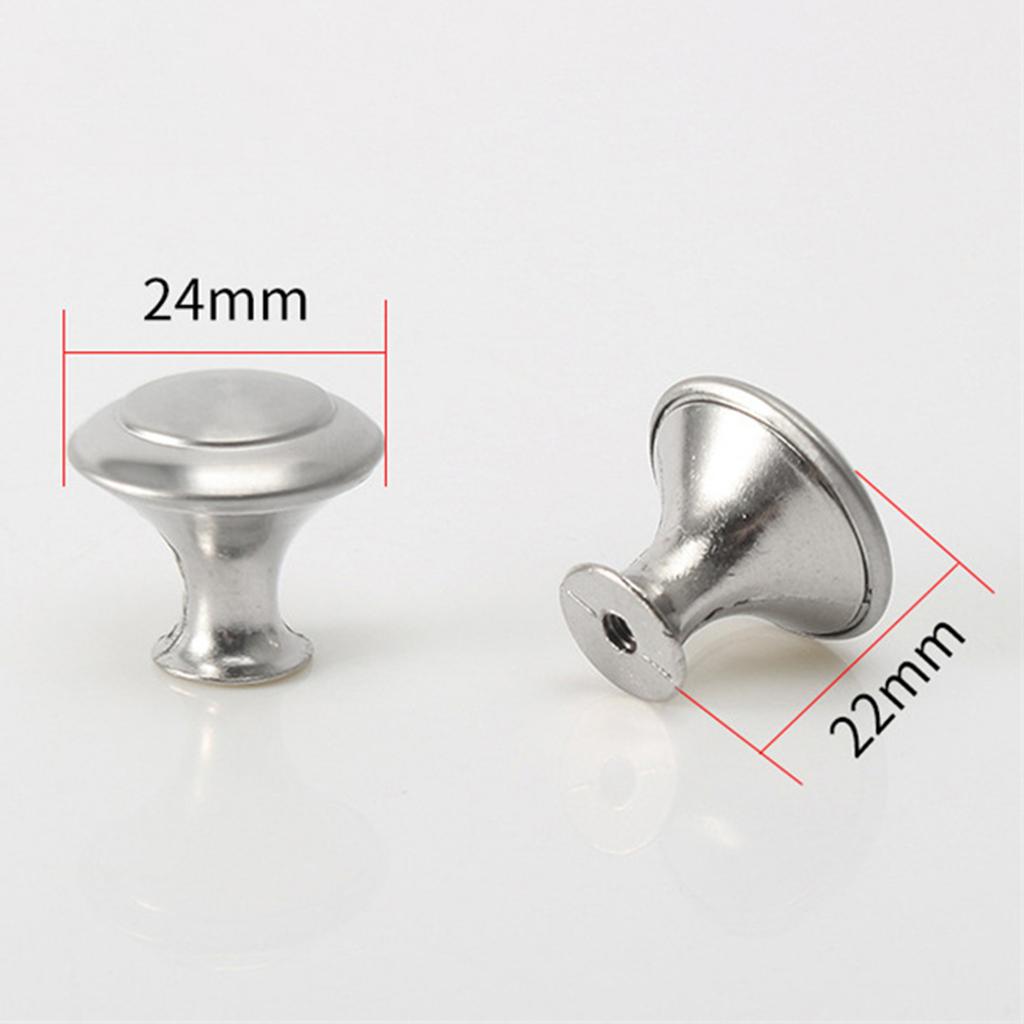 40Pcs Stainless Steel Knobs Single Hole Silver Round with Fitting Screws Pulling Handle for Furniture Door Cabinet