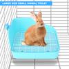Square Shape Pet Toilet Small Animal Toilet for Rabbit Chinchilla Guinea Pig Cage Use Green