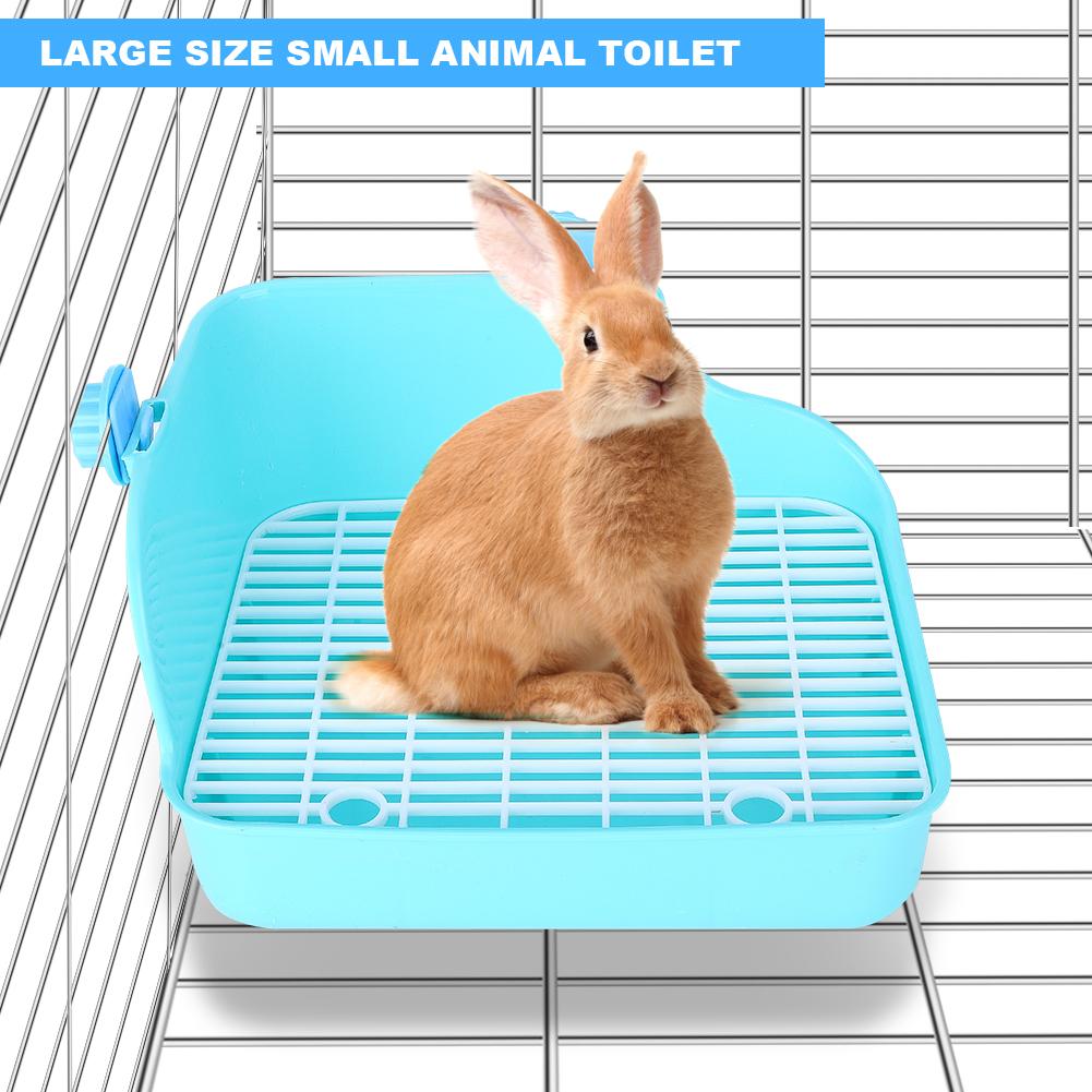 Square Shape Pet Toilet Small Animal Toilet for Rabbit Chinchilla Guinea Pig Cage Use Green