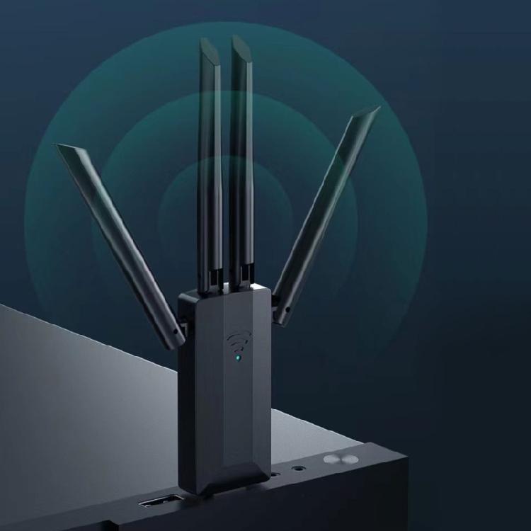 1300Mbps USB WiFi Card 2.4/5Ghz Double Band 4 External Antennas For Wide Compatibility