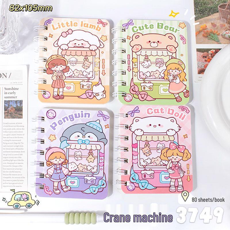 A7 Cartoon Mini Notebook: Cute Pocket Notepad for Primary Students