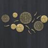 Goldene Wanddekoration Metall Hohl geschnitten Koralle Lotusblatt Fischteich Goldfisch Hintergrund Wandbehang Kupfer Anhänger Heimdekoration