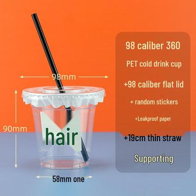 Copos Descartáveis de PET para Bebidas Frias com Tampas