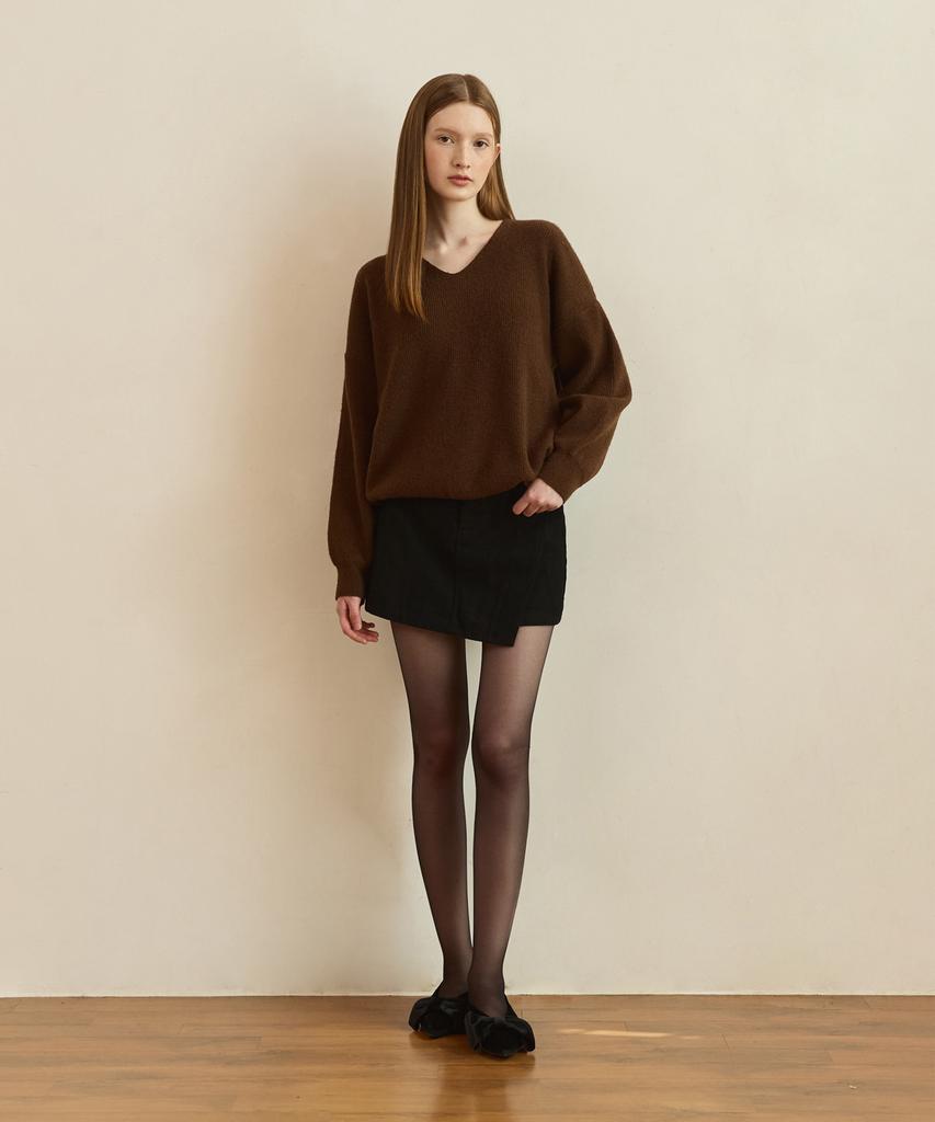 Adowl Unbalanced Cut Mini Skirt - Black