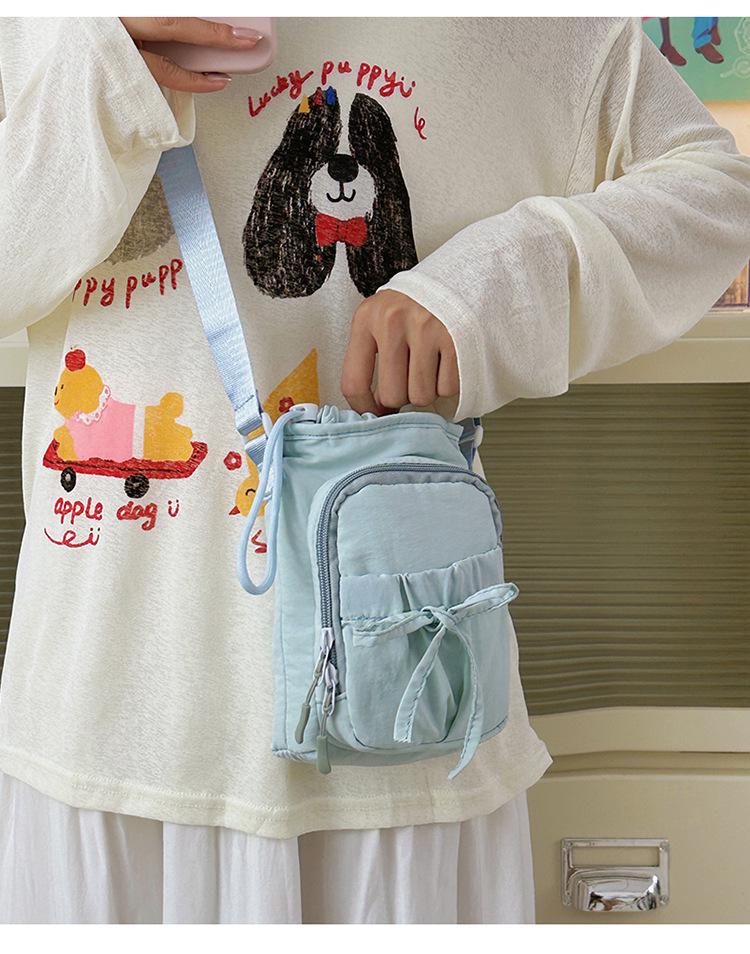 Damen Schleife Mehrfach-Taschen Schulter-Umhängetasche mit großer Kapazität