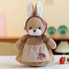 New Cute Pastoral Rabbit Plush Toy Rag Doll Children's Apron Rabbit Doll for Girls