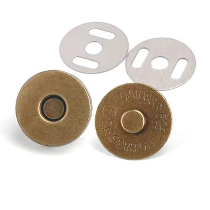 

10sets/lot Magnetic Snap Fasteners Clasps Buttons Handbag Purse Wallet Craft Bags Parts Accessories Adsorption Buckle 14mm 18mm 1.4cm бронзовый