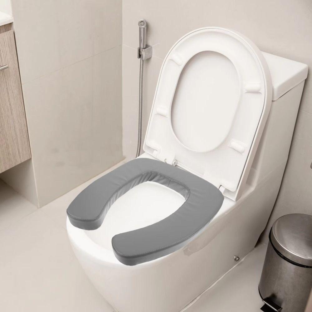 Waterproof U-Shape Toilet Seat Riser Washable Toilet Seat Pad  For Elderly