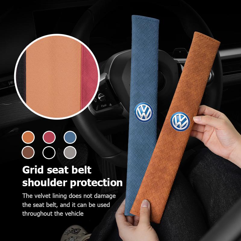 BIG1 For Volkswagen VW General Motors Seat Belt Cover Adjustable Belt Shoulder Pad Golf 4 5 6 7 Polo Jetta Sagitar Magotan Passat B5