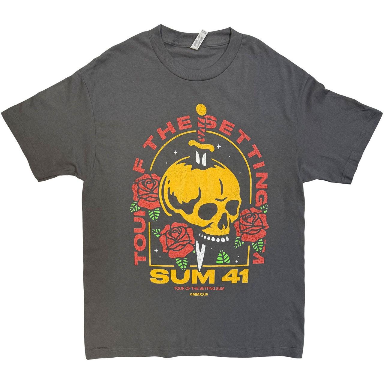 Sum 41 - Tour 24 Pt 2 Skull & Roses - Charcoal Grey t-shirt XXXXL
