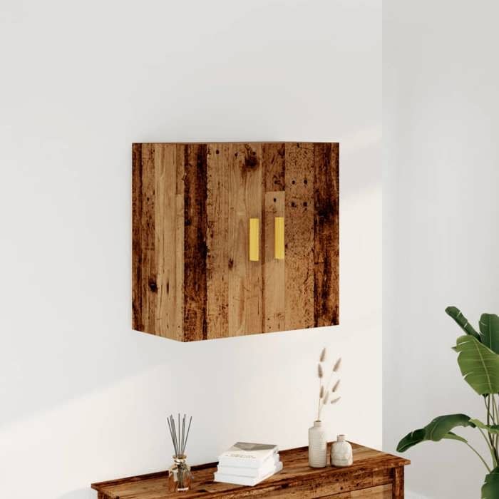 VidaXL Armoire murale vieux bois 60x31x60 cm bois d'ingénierie, armoire flottante, vitrine, rangement mural, armoire de 857069