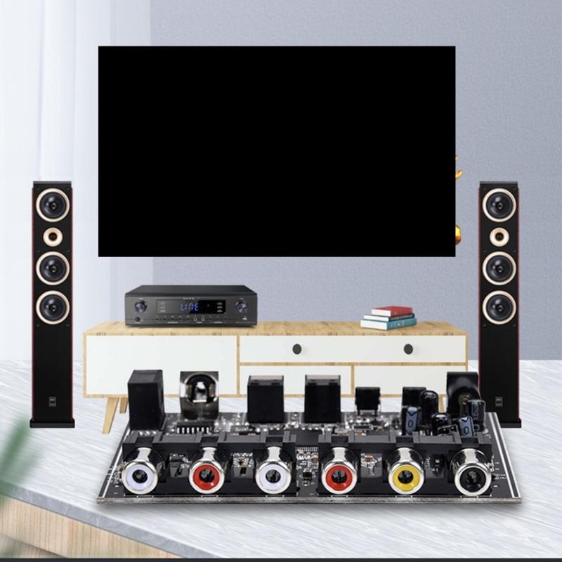 High Accuracy Sound Processor Transforming SPDIF Coaxial Stereo Signals into 5.1 Analog Surround Sound for Enhances Listen