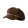 Suede Newsboy Hat Women's New Style Small Octagonal Hat with Temperament and Versatile Painter's Hat
