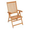 Vidaxl Garden Chairs, 6 Pcs, With Grey Checkered Cushions, Teak